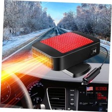 12V Portable Car Heater, 360  Rotation Plug in Car Defroster Defogger Red Black