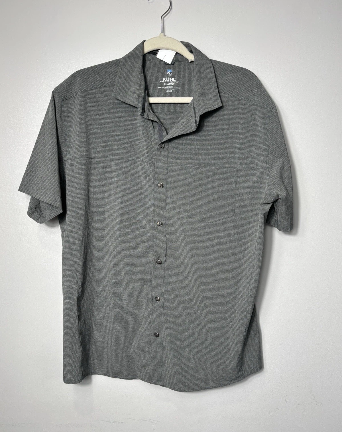 KUHL Grey Optimizer SS Shirt Tapered Fit Pocket Men XL Performance Hiking
Opens in a new window or t