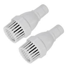 2pcs Foot Valve G3/4 Thread Filter Strainer Check Valve for Well Pump White