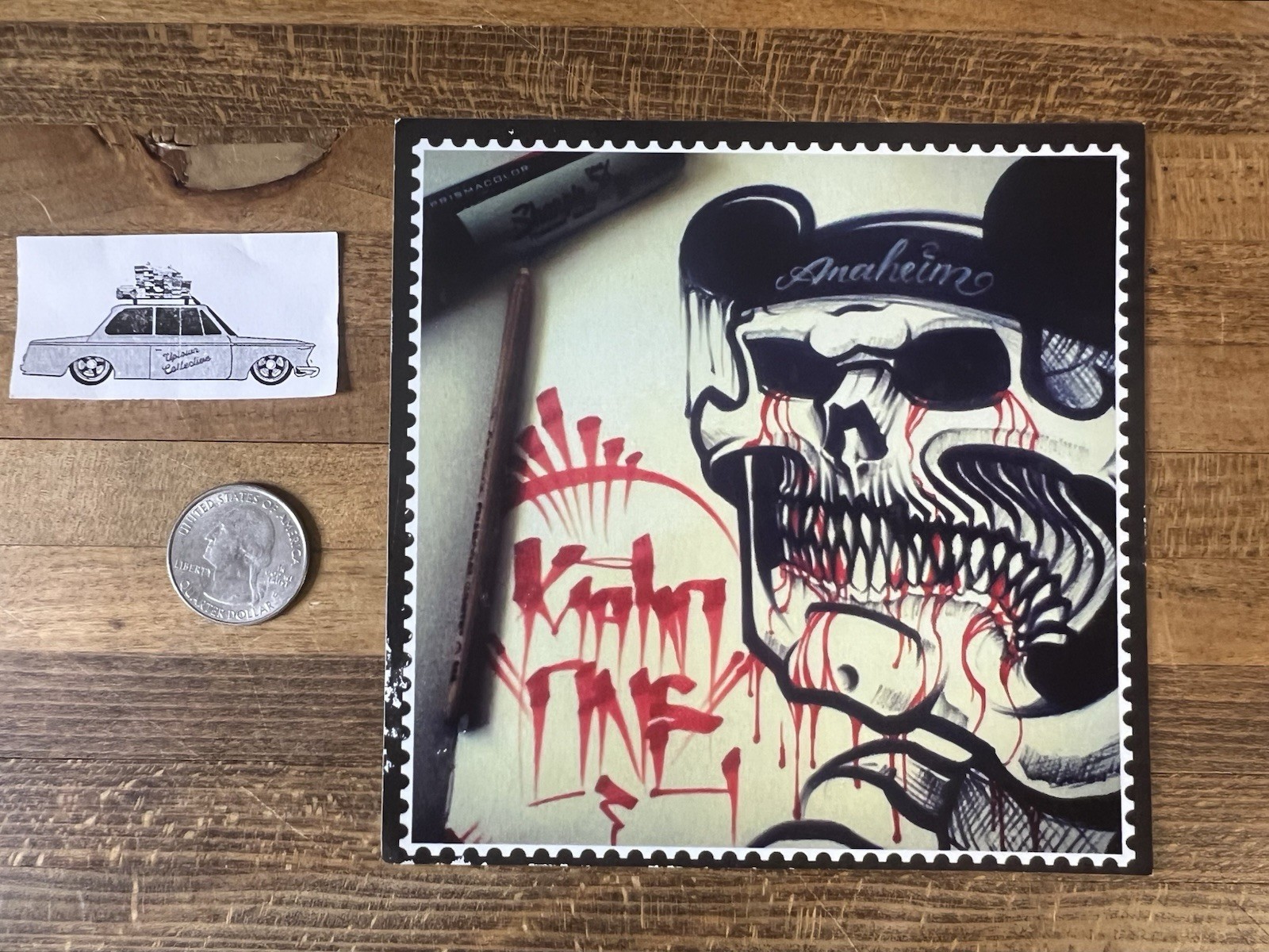 Kalm One Mickey Skelett Eierschale Aufkleber Slap Tag Graffiti AWR Revok MSK ICR 1