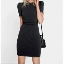 Express Belted Sheath Dress Black With Back Zipper Women's Large NWT