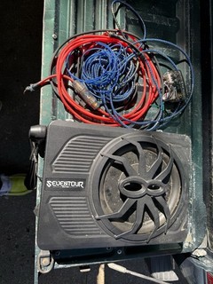 10" 800W Slim Under Seat Car Subwoofer with Built in Amp & LED Light