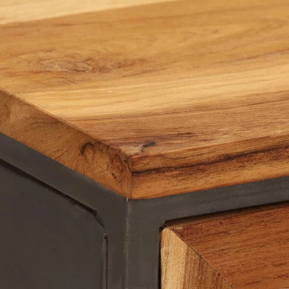 VidaXL сервант переработанный тик и сталь 25,6 X 11,8 X 27,6 - Изображение 4 из 4