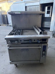 Imperial Griddle and two Burners with Convection Oven