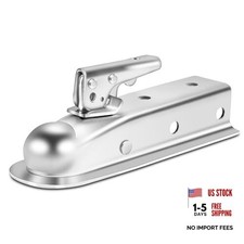 Straight Trailer Tongue Coupler for 2" Ball, 2" Channel 2"X2"Trailer Coupler