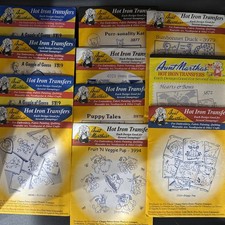 Lot of 12 Aunt Martha's Hot Iron Transfers