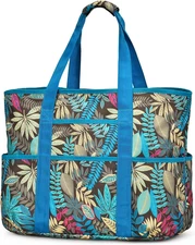 Beach Bags for Women Large Beach Tote Bag with Zipper Pockets Beach Bag Waterpro