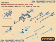 RAYMOCO R48.175.00 1/48 AIM-9M Sidewinder Missiles (4 pcs) with Trolley