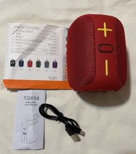 T G Portable Wireless Bluetooth Speaker  TG-658 Red
