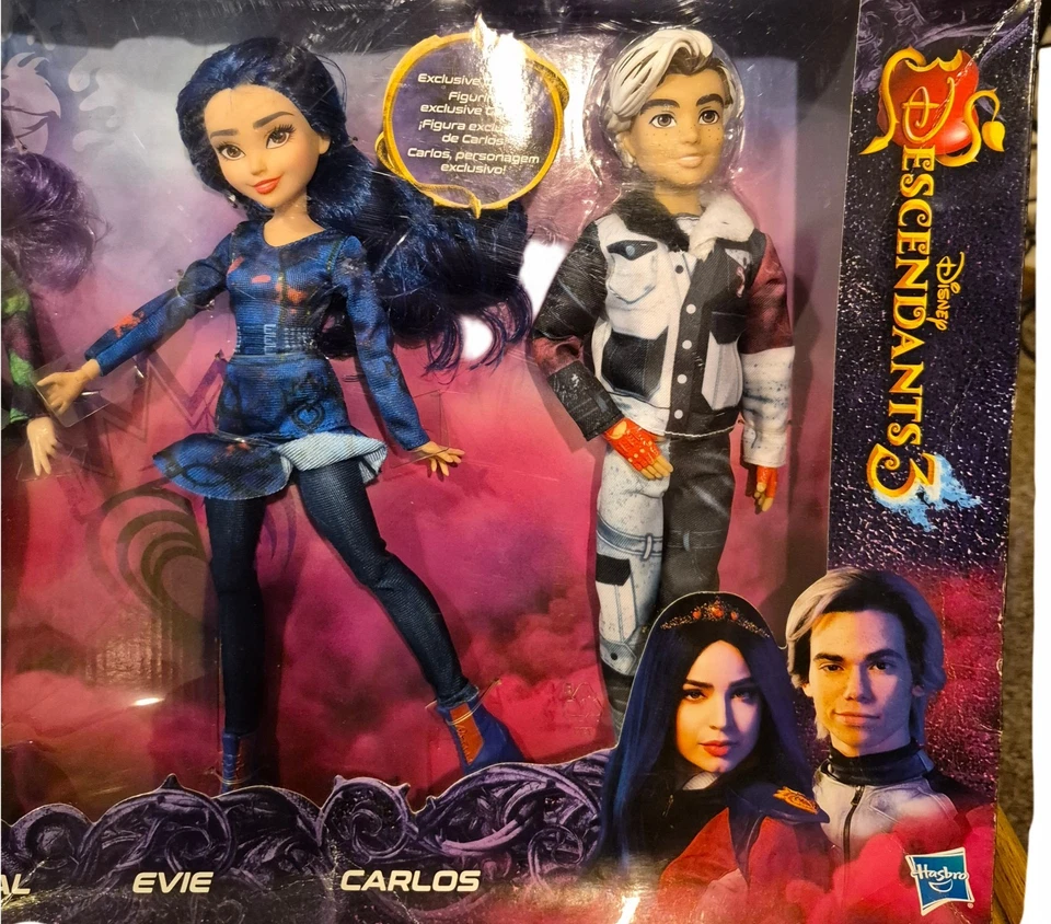 Disney Descendants 3 Isle of the Lost Set 4 Dolls New in Box *Damaged Box* - Image 3 of 4