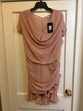 Fashion Nova Woman’s Mini Dress Serena Ruched Size XL Pink New