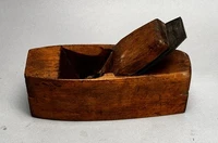 Antique SCIOTO WORKS Wood Coffin Block Plane 8”