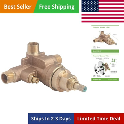 #ad 261XBODY Temptrol Brass Pressure Balancing Shower Valve with Service Stops $157.49
