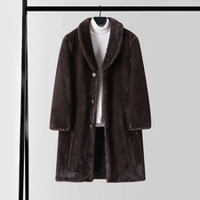 Men's Mink Fur Large-sized Coats Thickened Windbreakers Casual Jackets Faux Fur