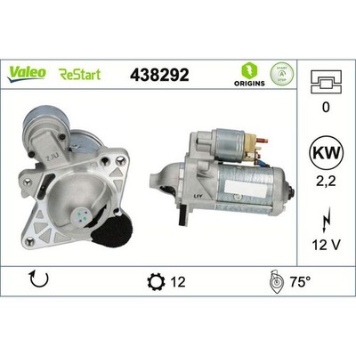 Valeo 438292 Starter für RENAULT OPEL Anlasser