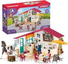 Schleich Horse Club Cups And Saddles Caf Playset With Tom Emily And Pinto 97 ...