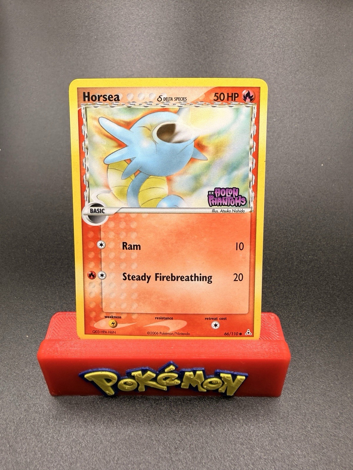 Horsea δ 66/110 EX Holon Phantoms Reverse Holo Stamped Pokemon Card LP-c