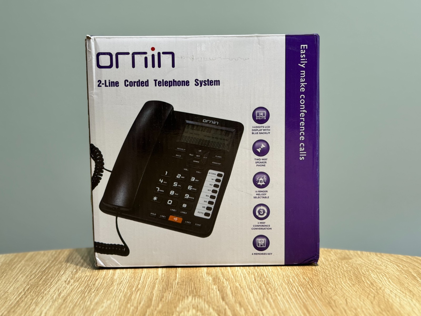 Ornin 2-Line Corded Telephone Systems for Small Business | Commercial / Resi...