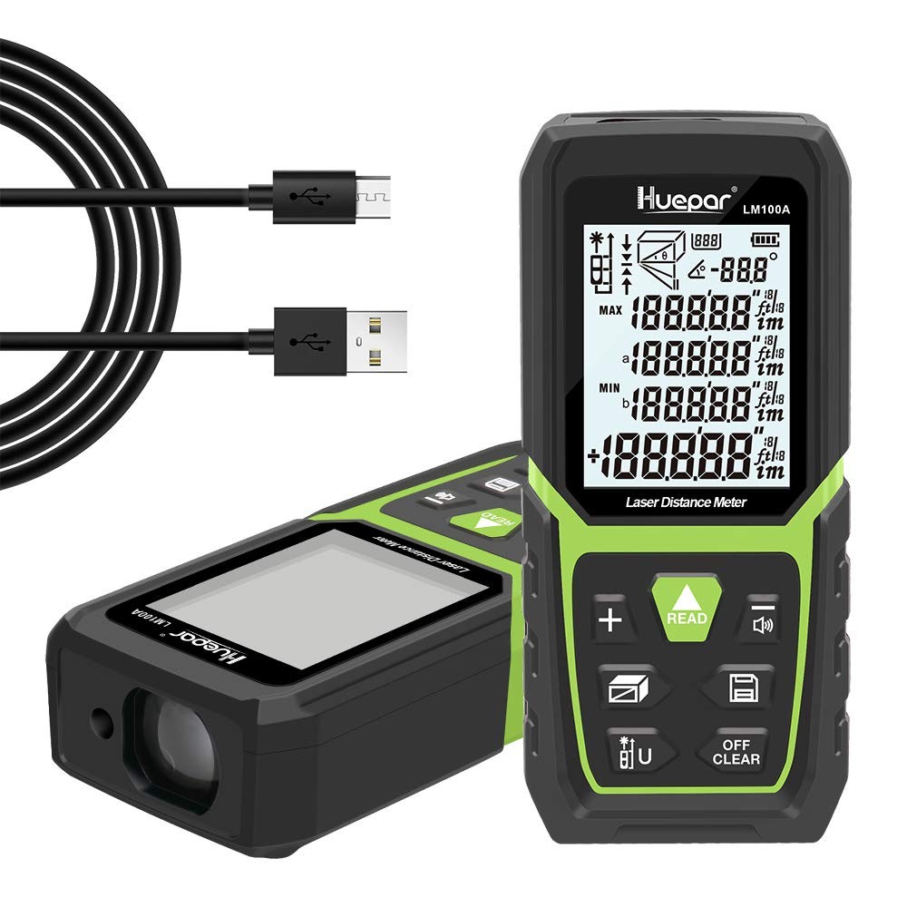 Misuratore Laser 100M Telemetro Professionale con 2 Bolle d'aria
