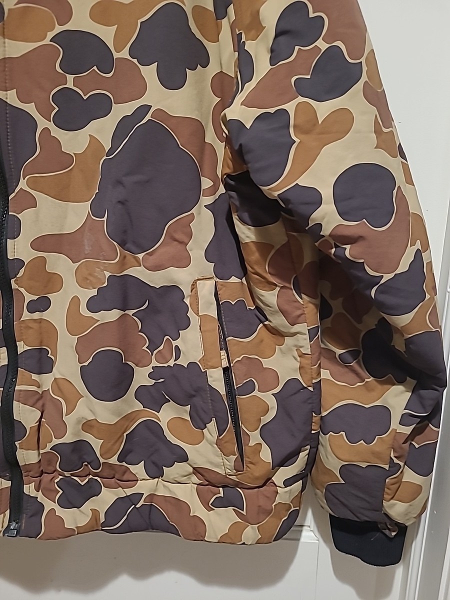 Vintage Browning Jacket Mens Lg Duck Camo Brown Hunting Bomber