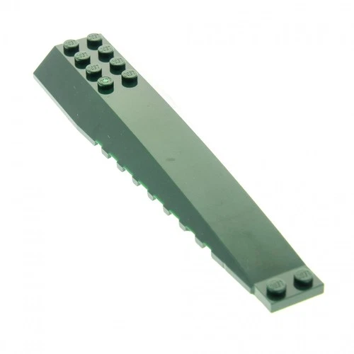 1x Lego Wedge Wing Plate 16x4x1 Dark Green Slant Brick Set 9498 7683 45301