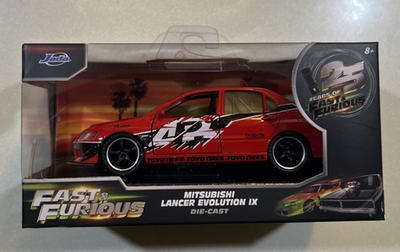 NEW 2026 JADA 25 YEARS OF FAST & FURIOUS MITSUBISHI LANCER EVO IX NEW 2026 JADA 25 YEARS OF FAST & FURIOUS MITSUBISHI LANCER EVO IX