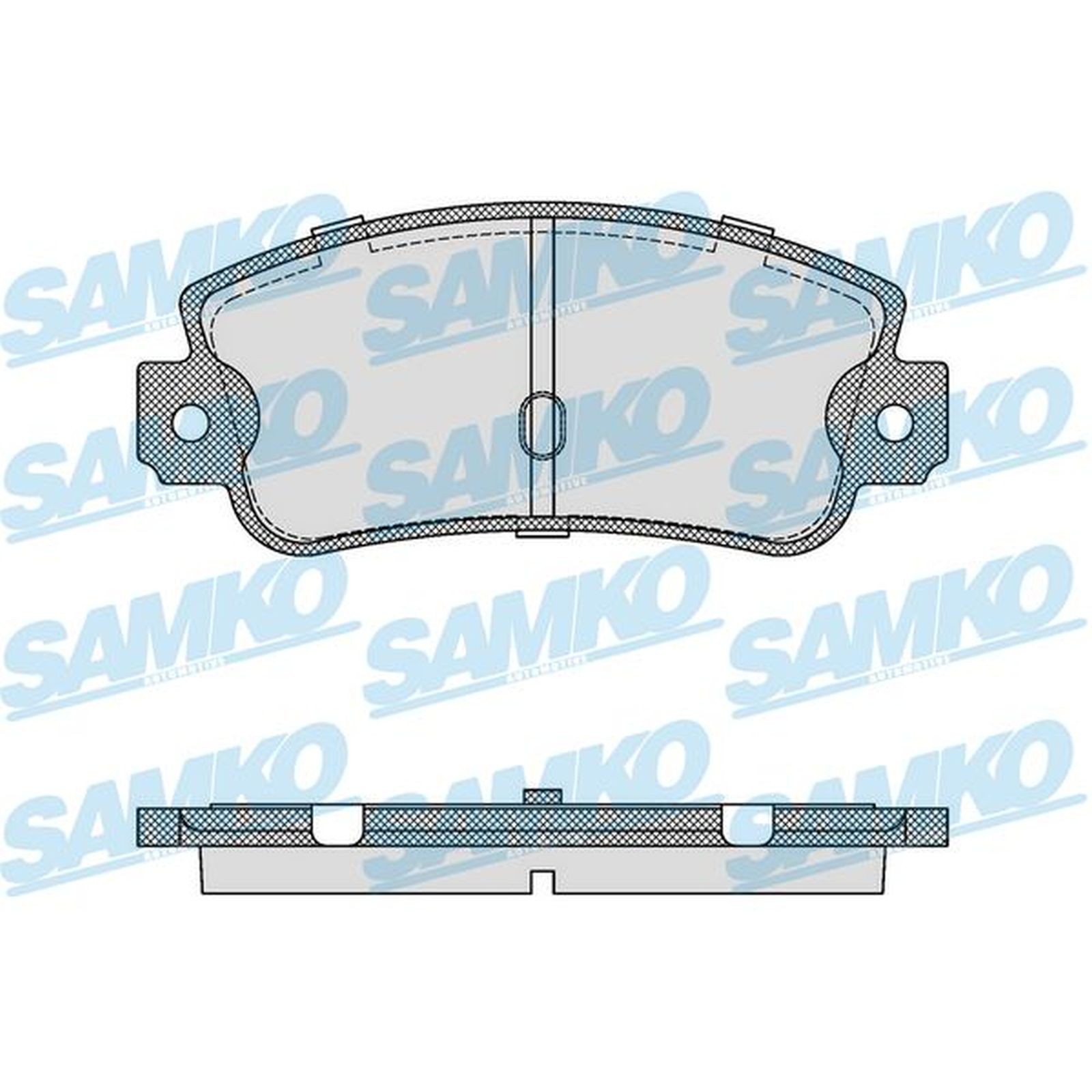 1x ORIGINAL® SAMKO Bremsbelagsatz, Scheibenbremse Hinten für Lancia DELTA I