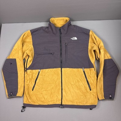 Vintage North Face Jacket Mens Large Yellow Mustard Fleece Y2K Snowboard Skiing