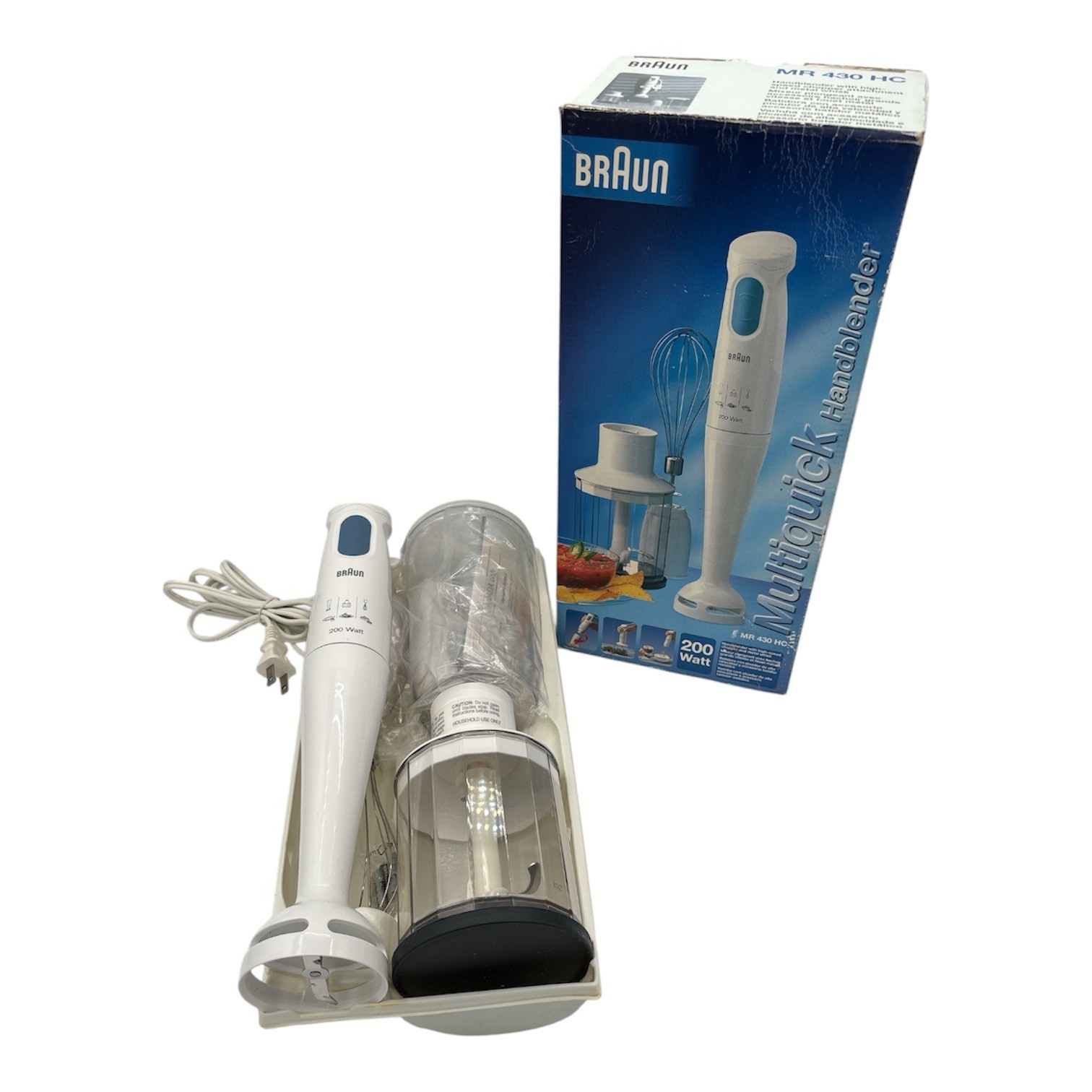 Braun Multiquick 200 Watt Hand Blender & Chopper Model MR 43