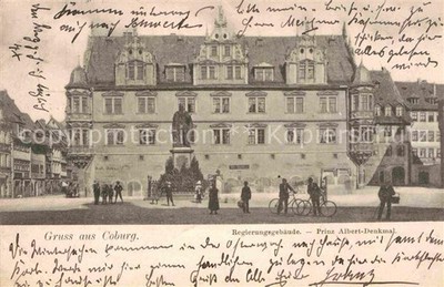 	Coburg Bayern Regierungsgebaeude Prinz Albert Denkmal