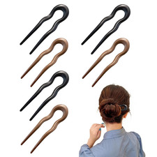 6 Stück French Hair Pin, Französische Haarnadel, Haargabel für Hochsteckfrisuren
