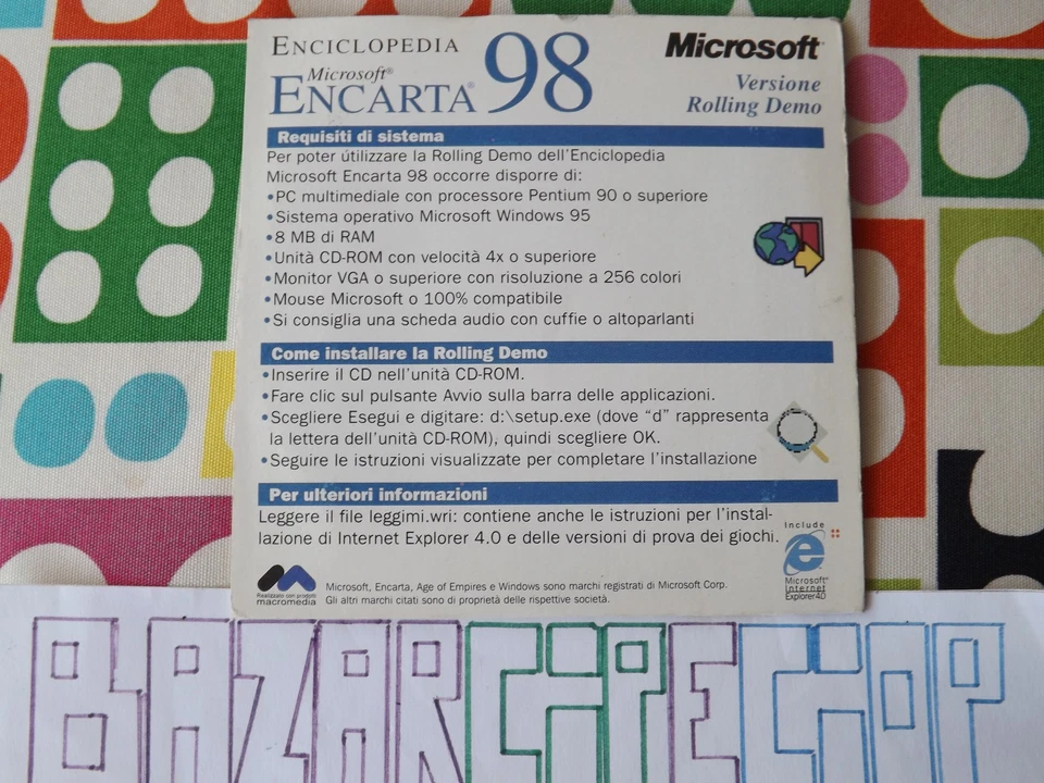 Pc Cd- Rom Enciclopedia Microsoft Encarta 98 - Immagine 2 di 2