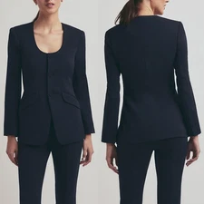 NEW, Favorite Daughter  Diana Single-Breasted Jacket in Navy Size L #SJ1989