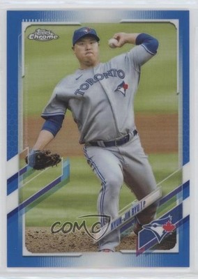 2021 Topps Chrome Blue Refractor 137/150 Hyun-Jin Ryu #123 09if
