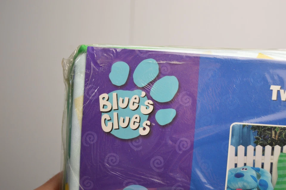 Juego de sábanas dobles vintage Blue's Clues bloques de retazos Nick Jr. Dan River Foto 2 de 4