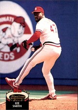 Lee Smith 1992 Stadium Club #180 St. Louis Cardinals FREE SHIPPING AutographDen