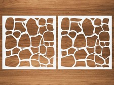 2 Pcs Sharp Stencils for Painting on Wood Wall Floor Tile Canvas, Reusable Pl