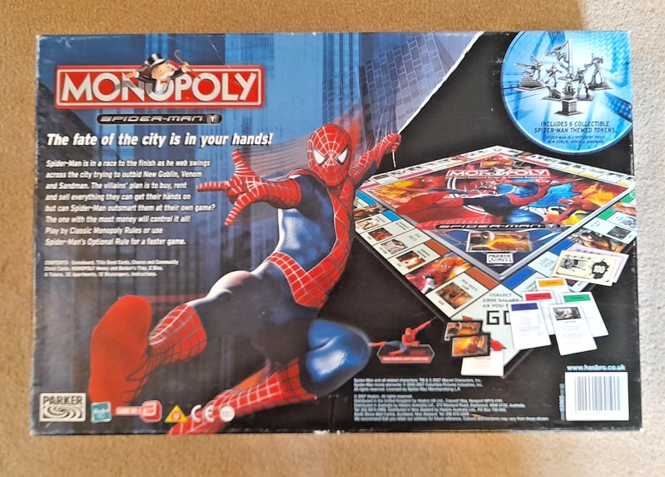 Spider Man Monopoly Super Powered Property Trading Board Game Marvel Hasbro 2007 - Image 2 of 4
