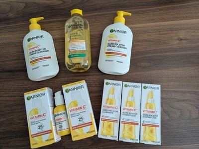 Garnier Vitamin C Pflegeset 9teilig,  Serum, Augencreme,Waschgel,Gesichtswasser 
