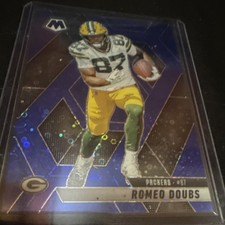 2023 Panini Mosaic Romeo Doubs Packers #130 Blue Mosaic Prizm /99