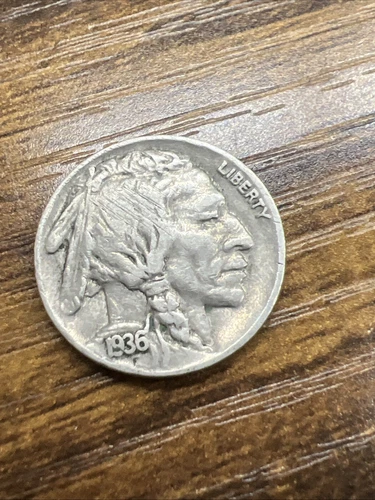 1936 Buffalo Nickel Get One In Same Condition, At least 1/2 - 3/4 Horn, Full Rim