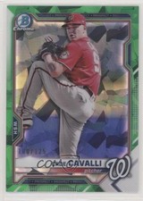2021 Bowman Sapphire Chrome Prospects Green Refractor 100/125 Cade Cavalli 09fc