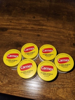 6 pack Carmex Original Classic Lip Balm Jar, 0.25 oz Each 6 pack