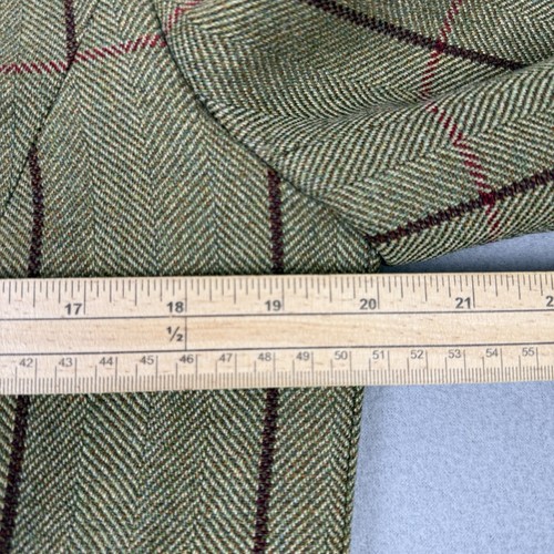 Magee Coat Womens UK 14 Green Check Wool Tweed Overcoat Trench Races Country - Picture 10 of 14