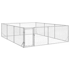 Outdoor Dog Kennel Galvanized Steel Large Durable