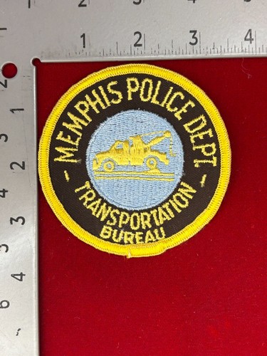 VTG/OBSOLETE "MEMPHIS POLICE TRANSPORTATION BUREAU" CHEESE CLOTH SHOULDER PATCH
