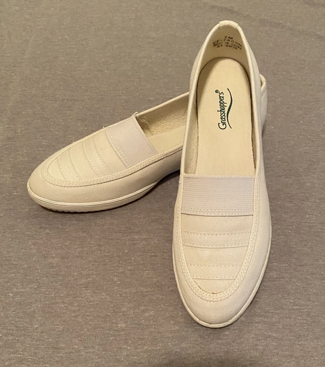 Grasshopper white cheap leather sneakers