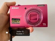 Nikon Coolpix S6200 16 MP Digital Camera 10x Optical &battery SD Card PINK/Black