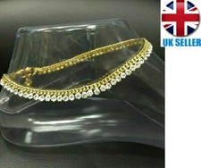 Stunning Diamante High Quality Anklet Indian Payal Ankle Chain Single or Pair