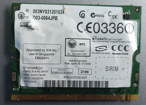 Mini-PCI Wifi Card - Intel 3362 D10709-003 - Afbeelding 2 van 2